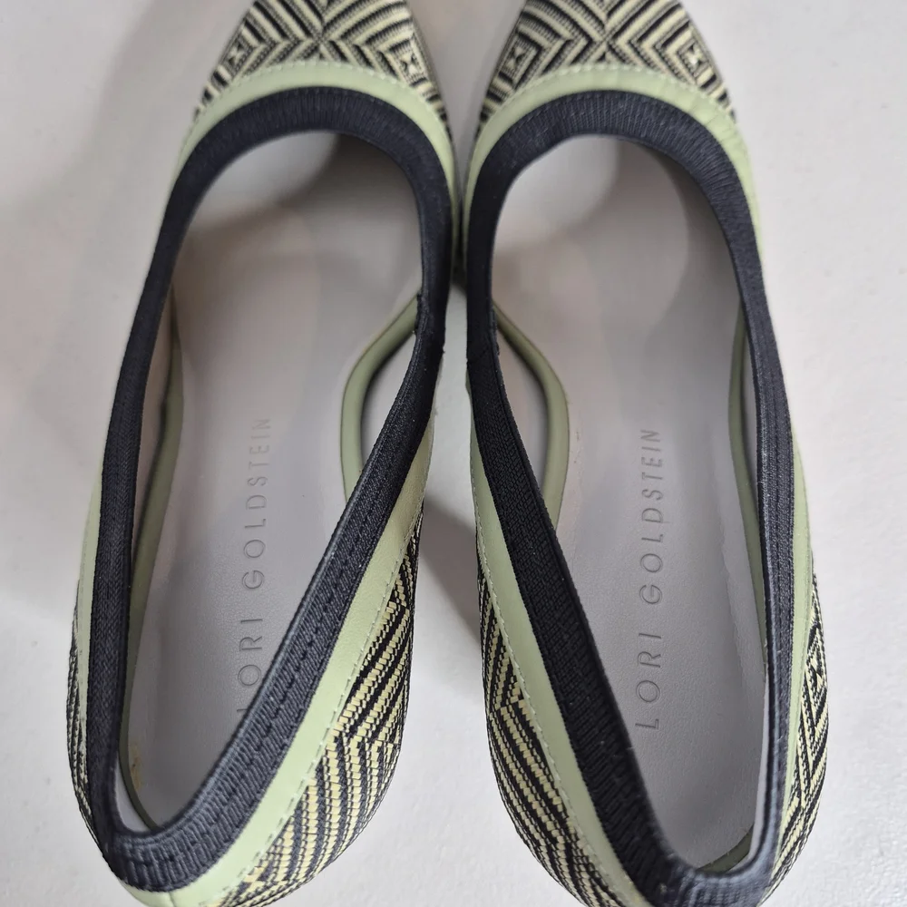 Lori Goldstein Collection LI-Yarden Raffia Block Heel Pumps - Size 7.5